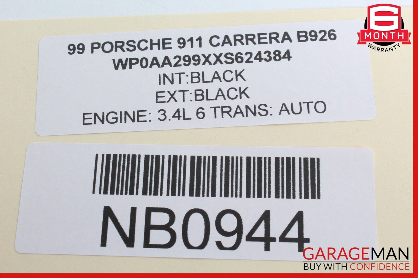 97-04 Porsche Boxster 986 Carrera 911 996 Front Right Exterior Door Handle Black