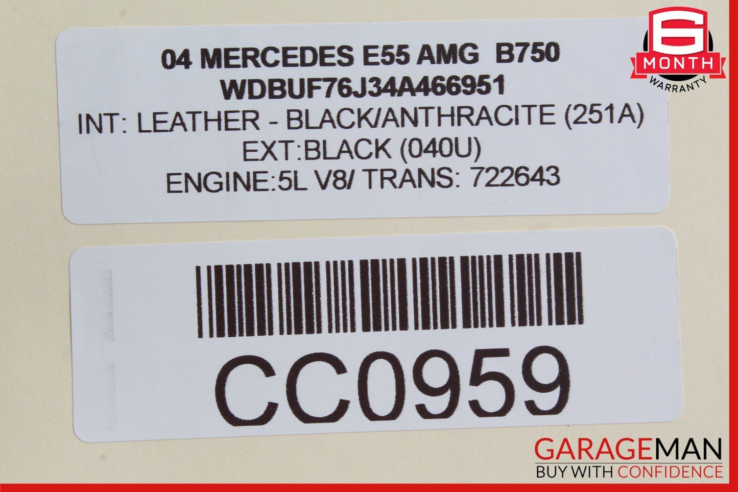 03-06 Mercedes W211 E55 E500 Rear Left Driver Side Door Control Module Unit OEM