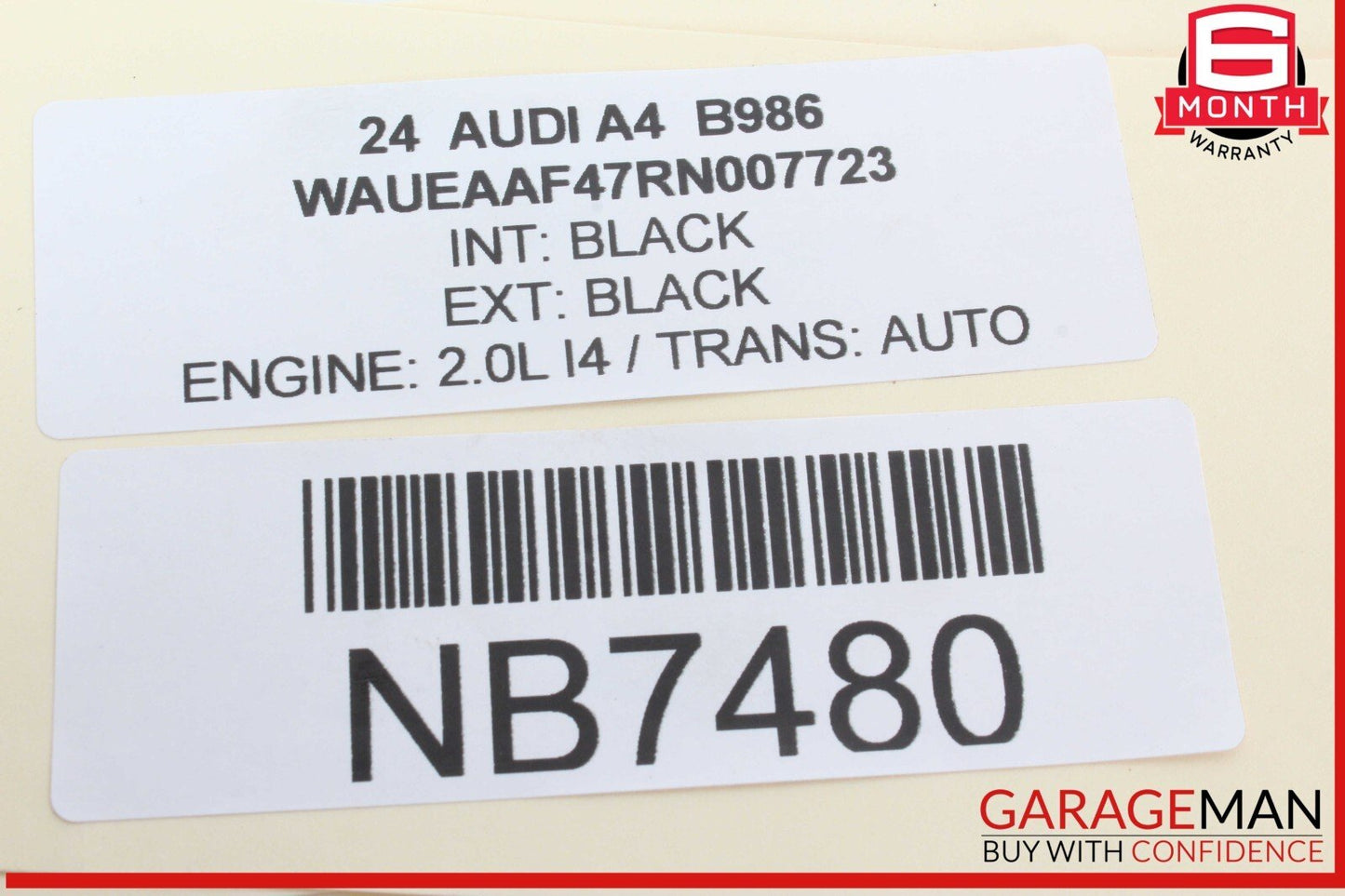 17-24 Audi A4 Quattro Rear Right Passenger Side Window Regulator Motor 8W0959812