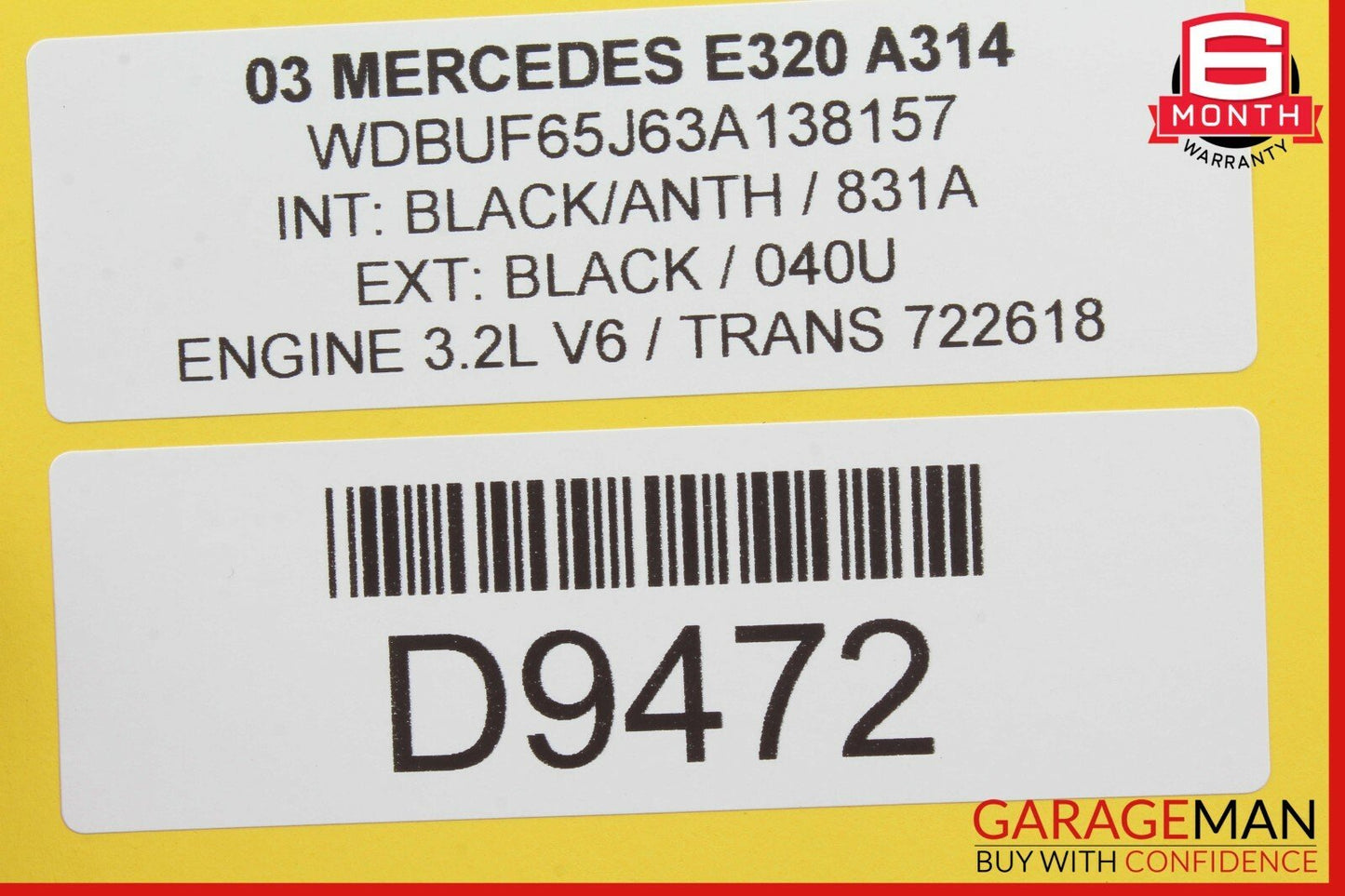 03-06 Mercedes W211 E320 E350 E500 Door Control Module Rear Left 2118201526 OEM