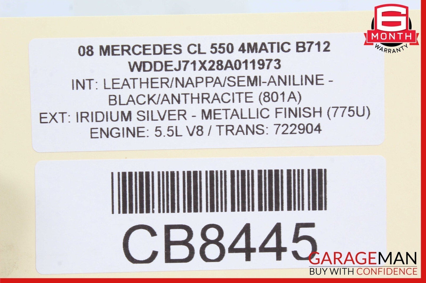 07-09 Mercedes W216 CL550 S550 S63 AMG Night Vision Camera Control Module OEM