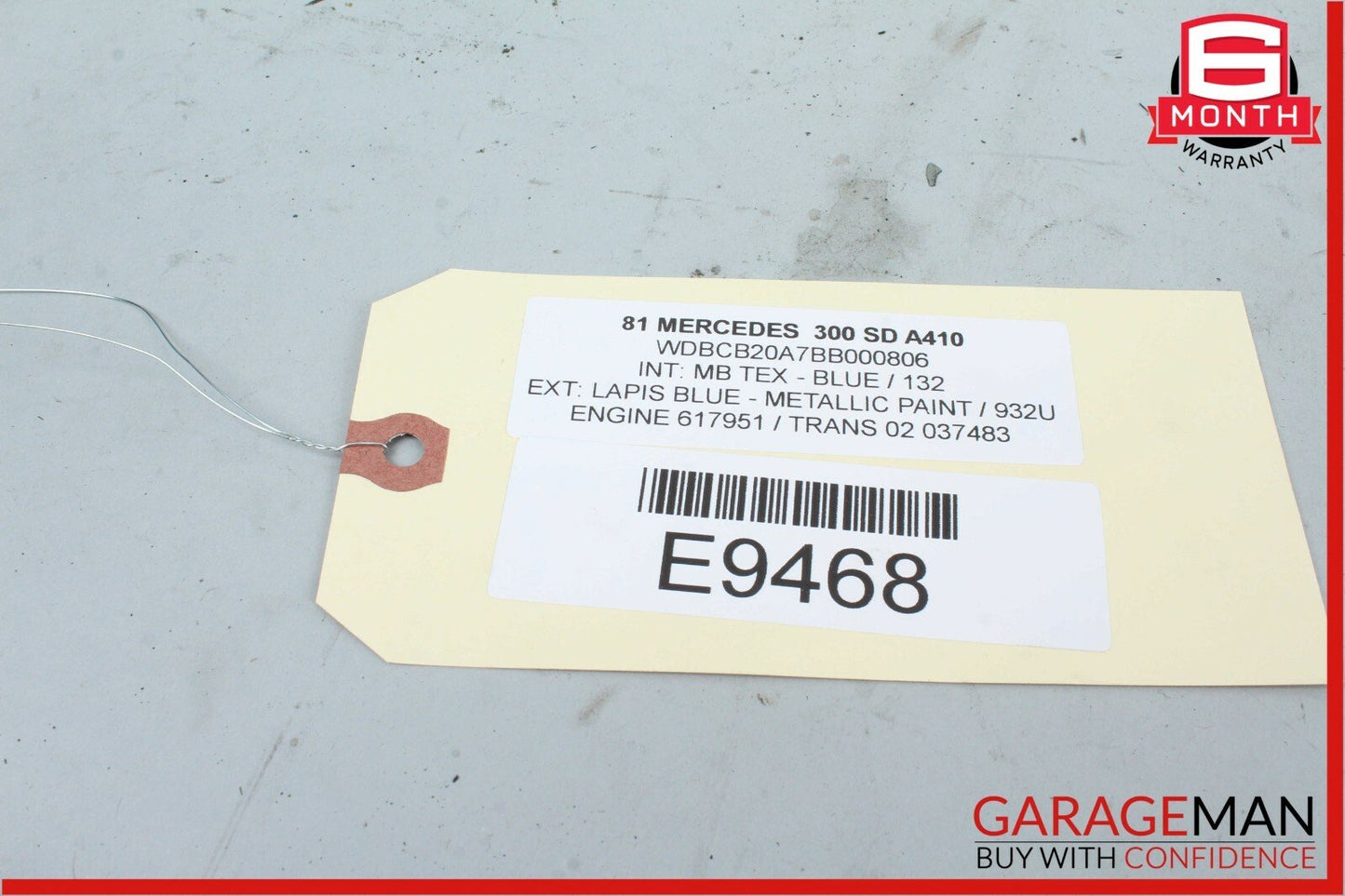 81-85 Mercedes W126 300SD Rear Right Passenger Side Seat Belt Retractor OEM