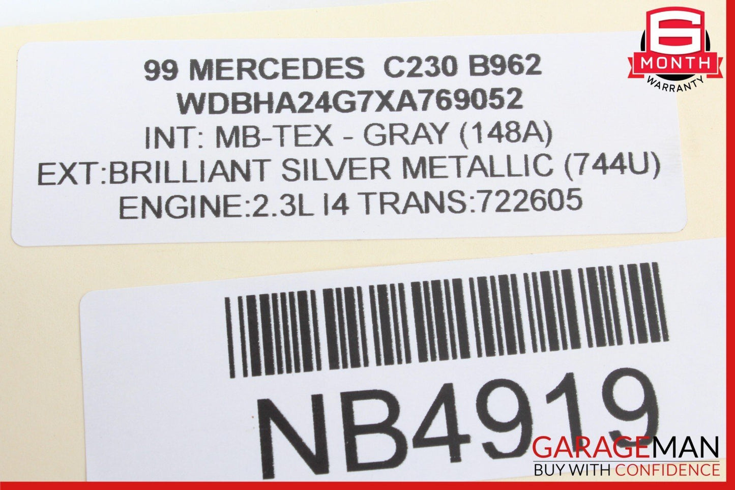 96-02 Mercedes W202 C230 E430 Front Right Passenger Door Control Module Unit OEM