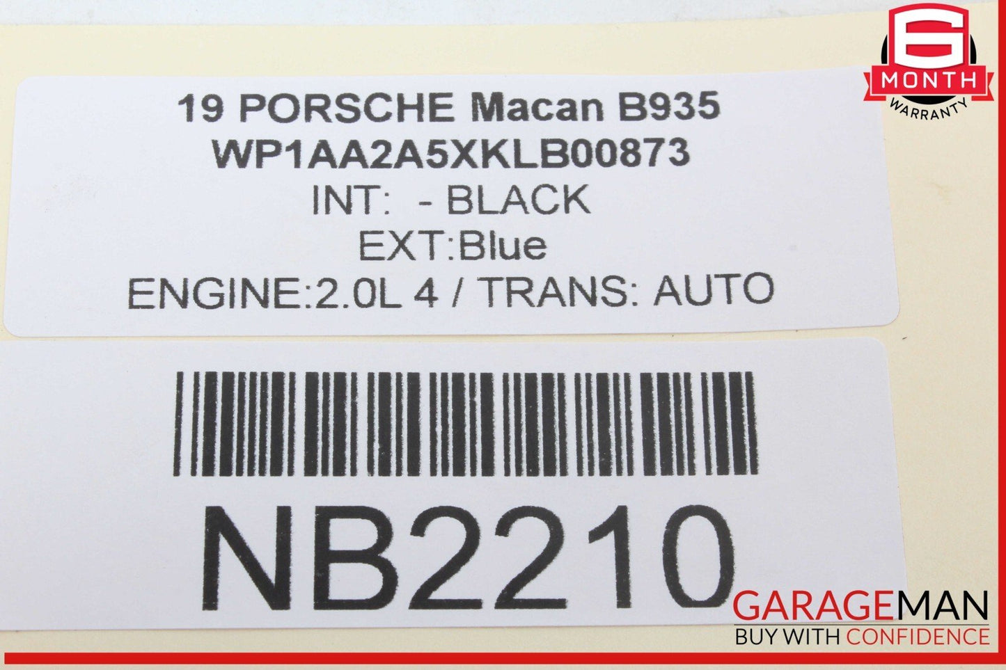 15-24 Porsche Macan 95B Rear Glass Windshield Wiper Motor 95B955711 OEM