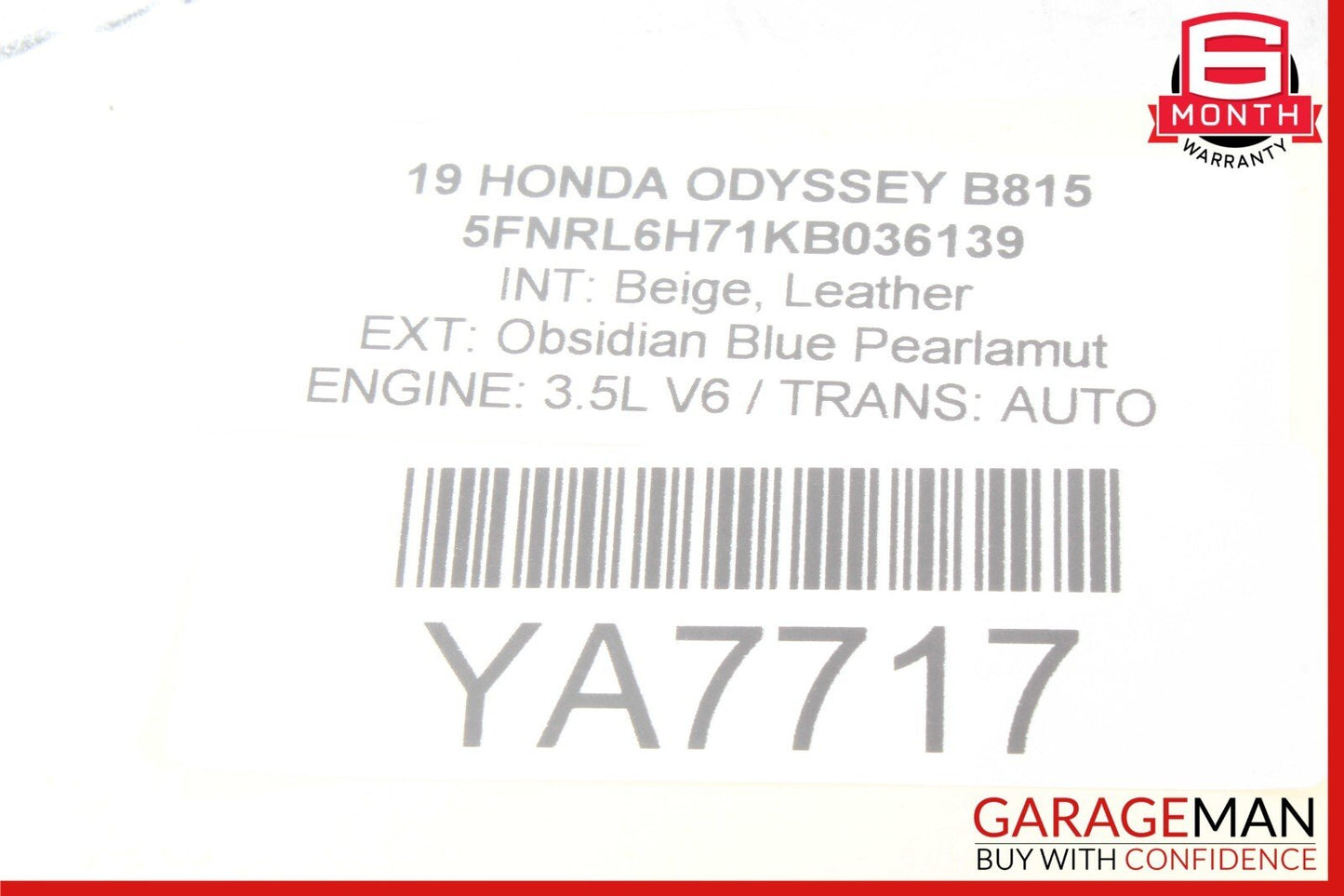 18-21 Honda Odyssey Front Right Side Door Cover Sash Indicator Trim OEM