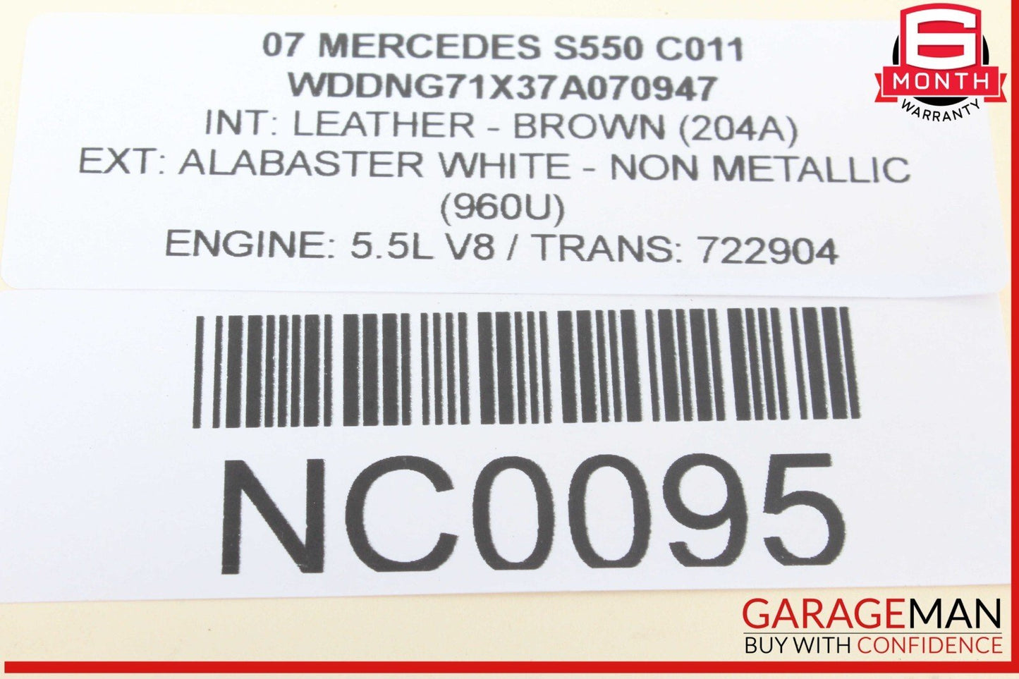 07-14 Mercedes W221 S550 CL550 S450 CL65 AMG Trunk Lid Unlock Release Handle