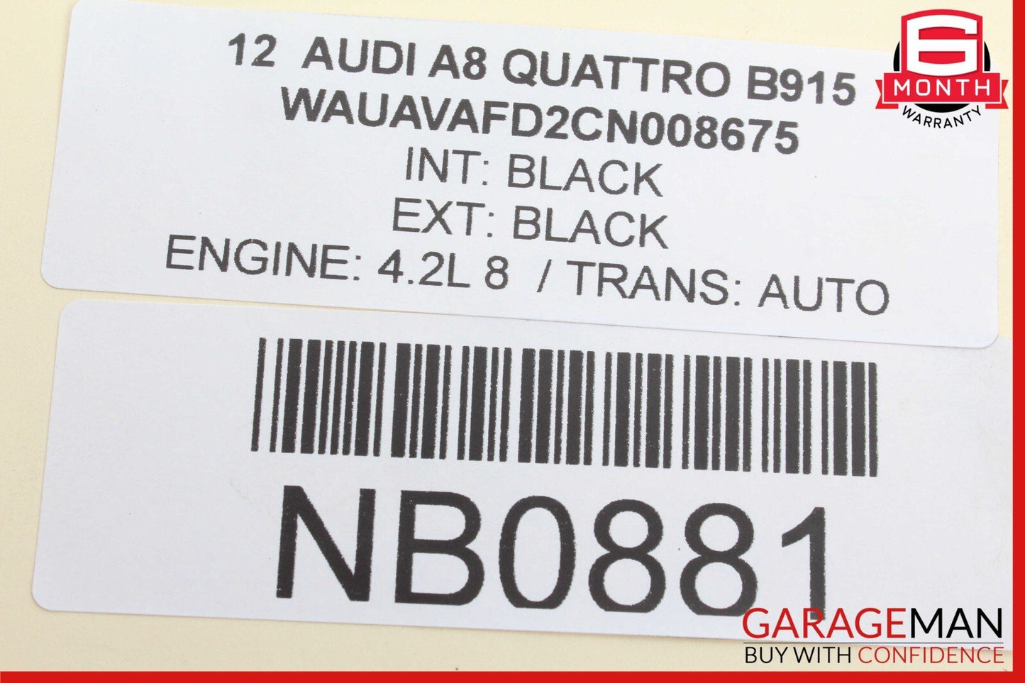 12-15 Audi A8 Quattro Starter Motor 079911021D OEM