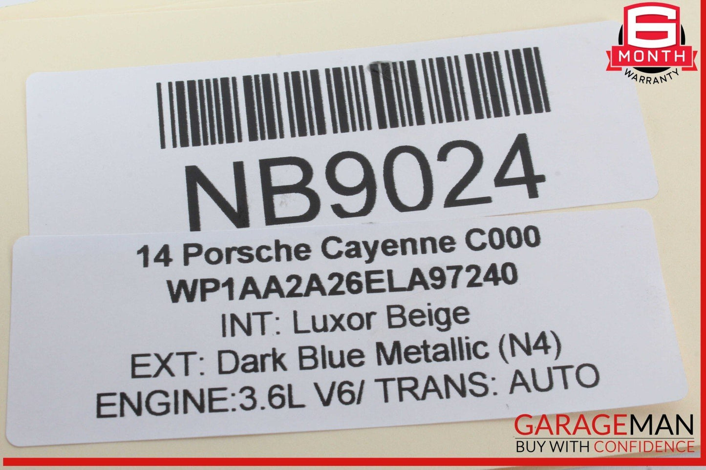 11-18 Porsche Cayenne 958 Rear Right Side Door Window Regulator Motor Unit OEM