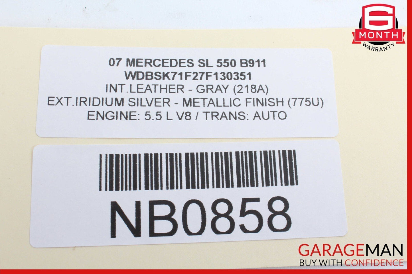 03-12 Mercedes R230 SL550 SL55 AMG Left Convertible Main Top Drive Lift Cylinder