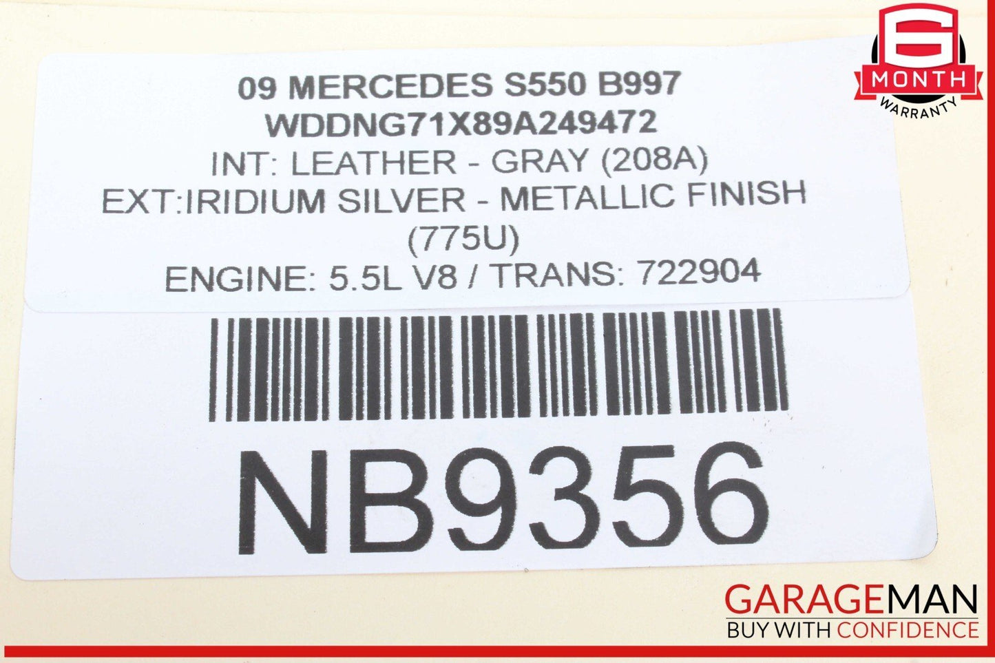 07-14 Mercedes W221 S550 CL550 CL63 Front Right Suspension Lower Control Arm OEM