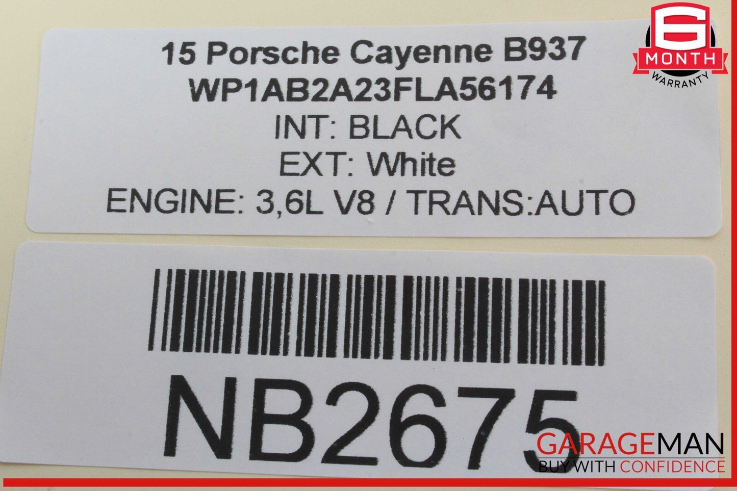 11-17 Porsche Cayenne 958 Parking Brake Control Switch Button 7P5927225 OEM