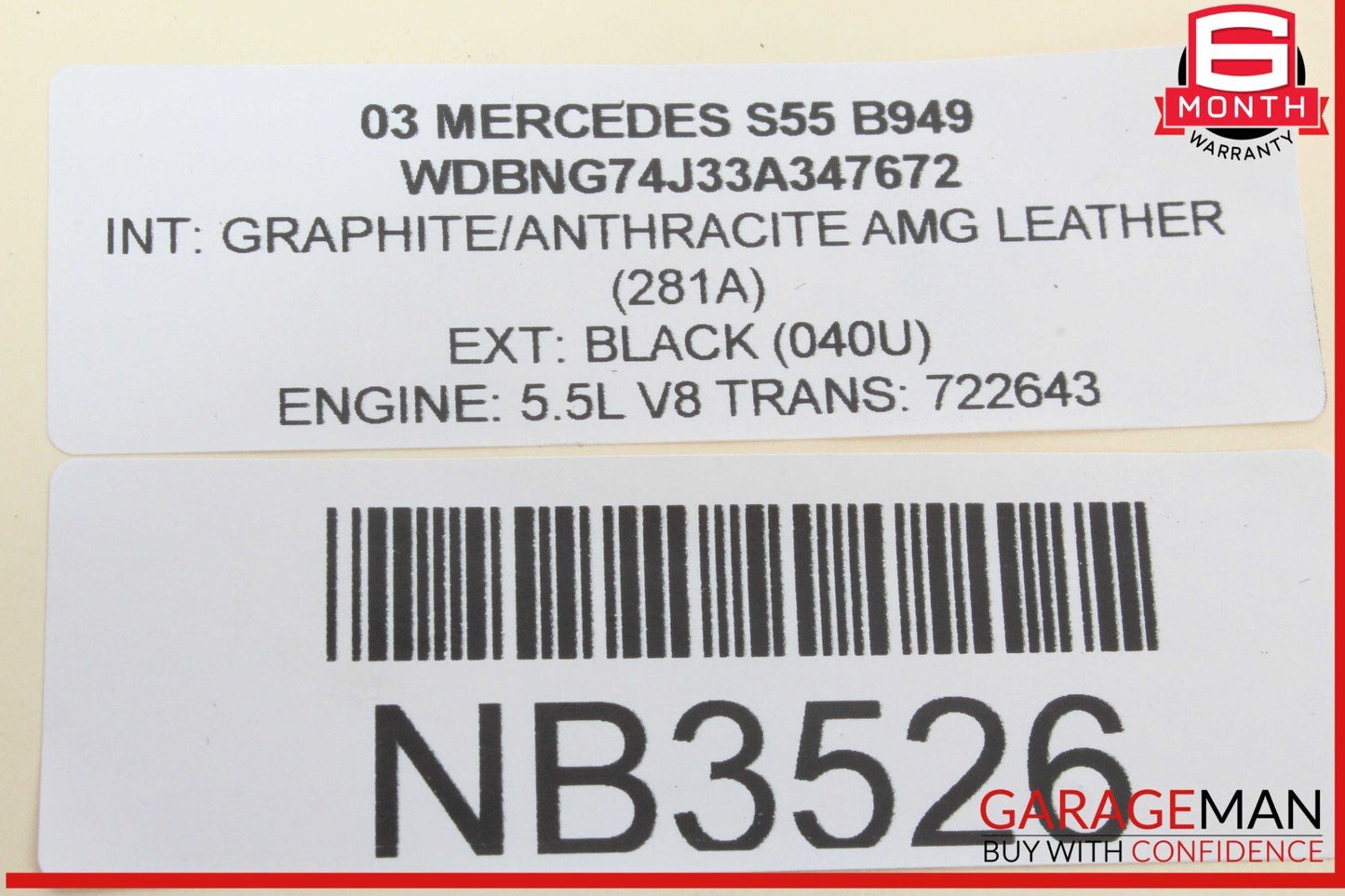 00-06 Mercedes W220 S55 AMG Language Voice Control Module 2038203385 OEM