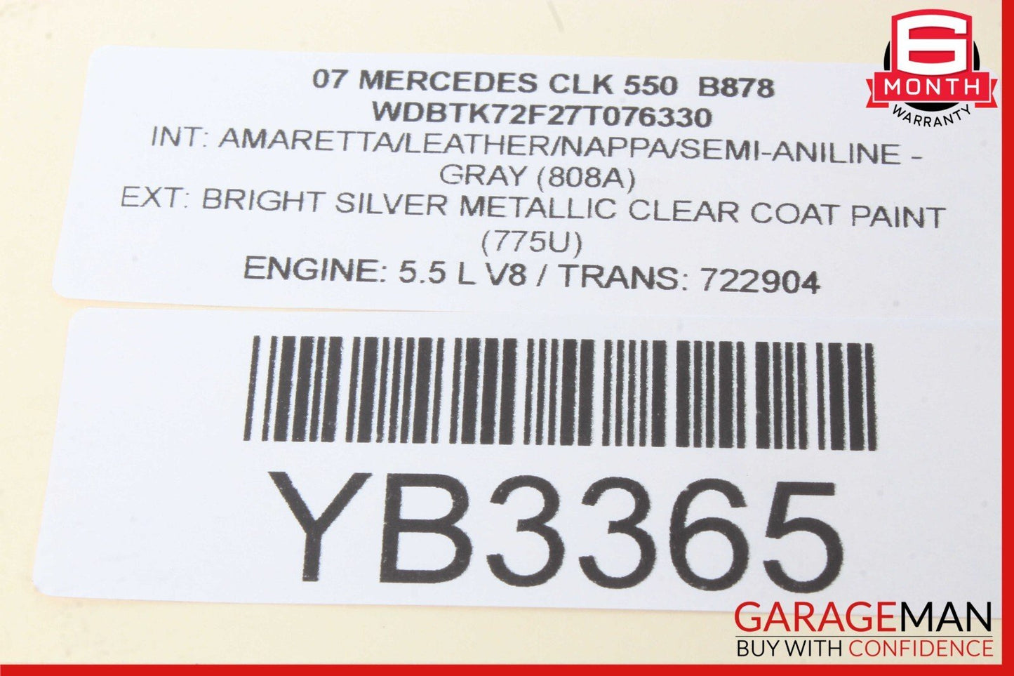 03-09 Mercedes W209 CLK550 Convertible Top Roof Control Module OEM 2098200026