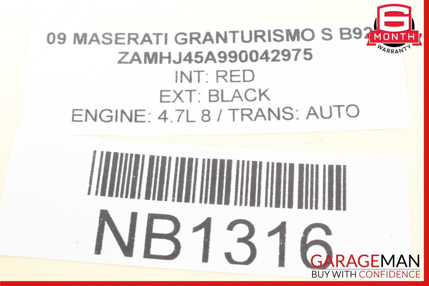 08-19 Maserati GranTurismo M145 Front Left Side Exterior Door Handle OEM