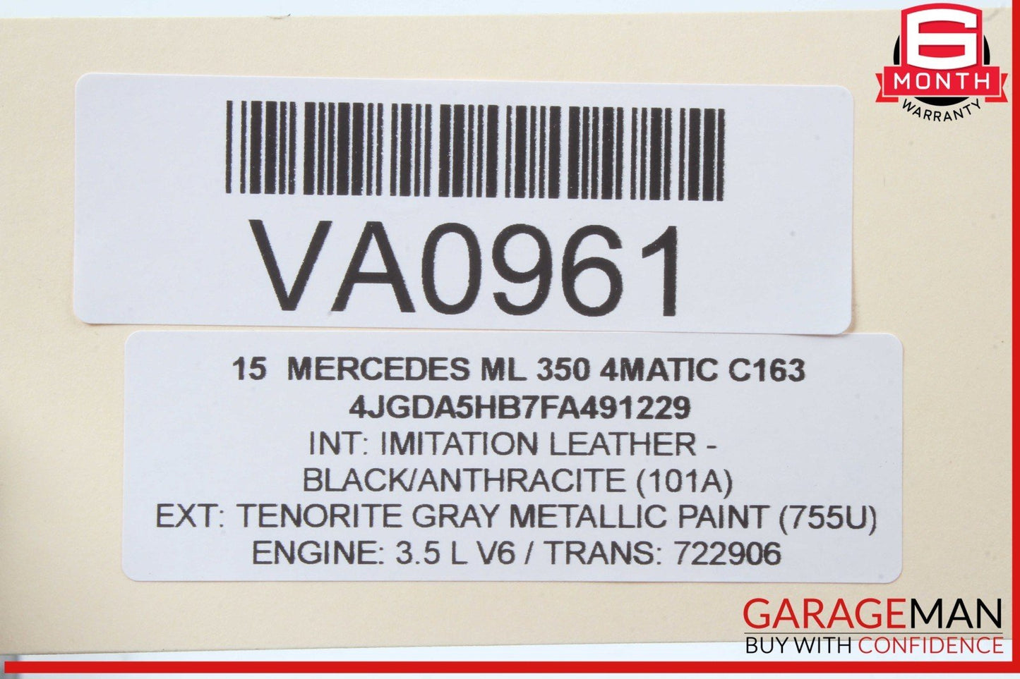 12-16 Mercedes W166 ML350 4MATIC Front Left Side Door Lock Latch Actuator OEM
