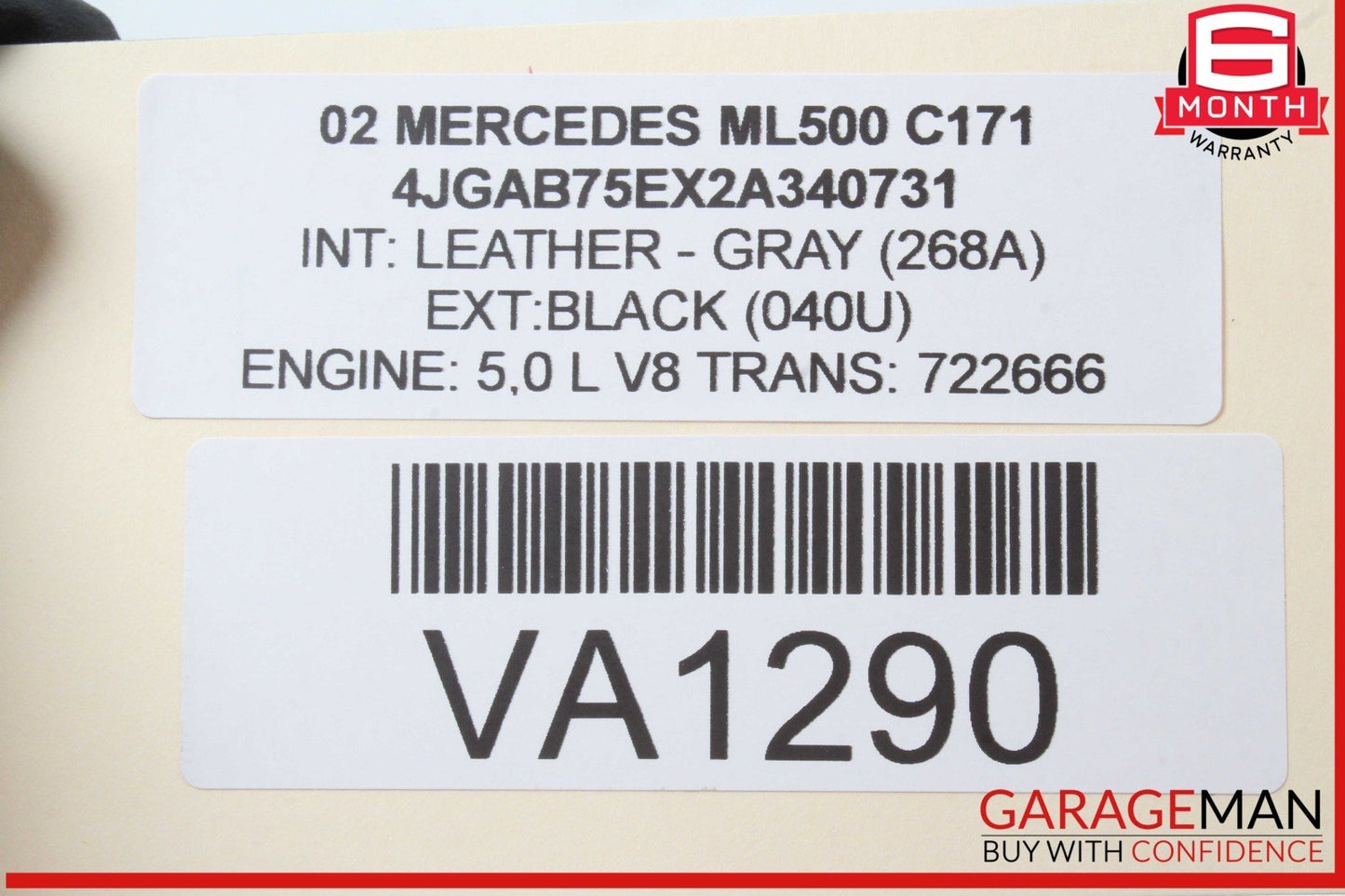 00-06 Mercedes W163 ML500 E500 CLK500 SL500 ECU Engine Control Module Unit OEM