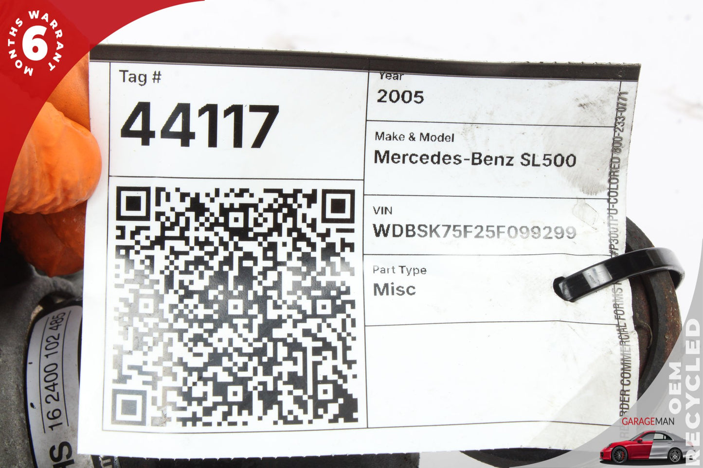 2003-2006 Mercedes-Benz SL500 R230 RWD 5.0L Shock Absorber Strut 2303200213 OEM