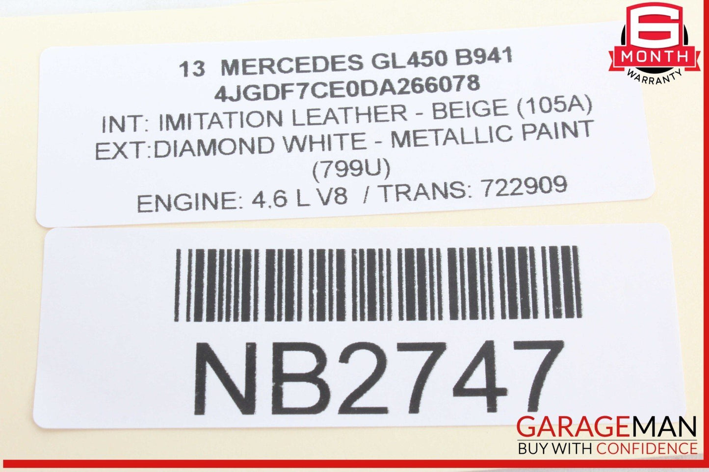 12-16 Mercedes X166 GL450 ML350 Overhead Emergency Panel Control Switch OEM