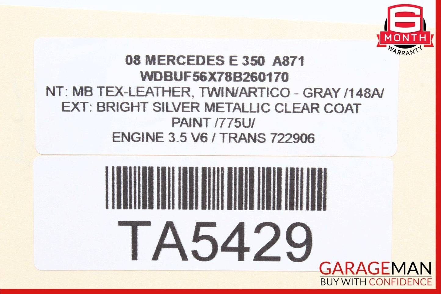 03-09 Mercedes W211 E350 E550 Front Right Side Door Window Regulator Motor Unit