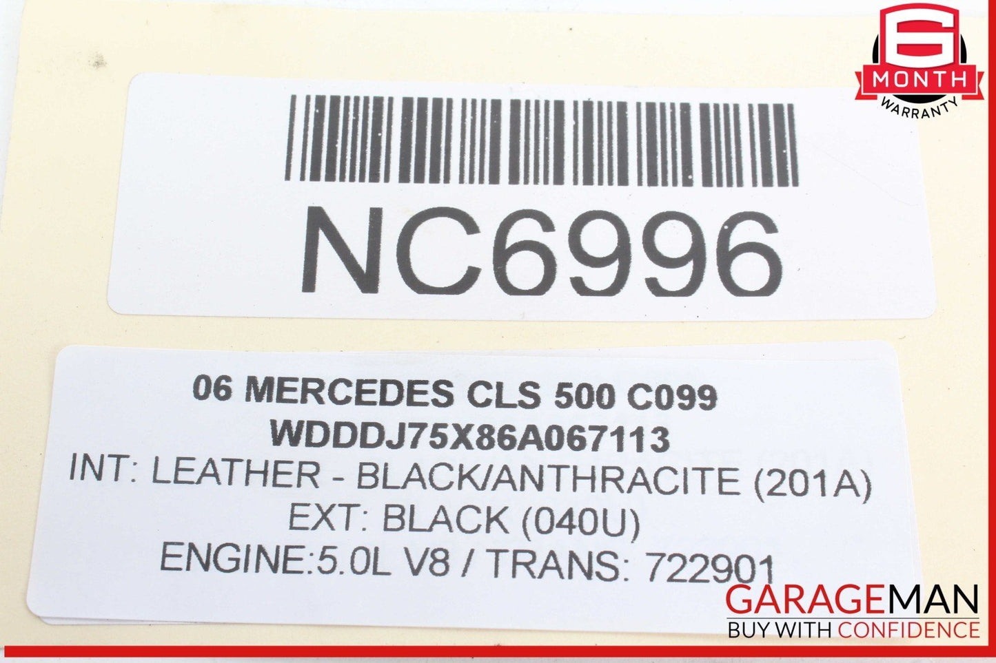 03-09 Mercedes W219 CLS500 E500 E55 Crash Impact Sensor 0038200726 OEM