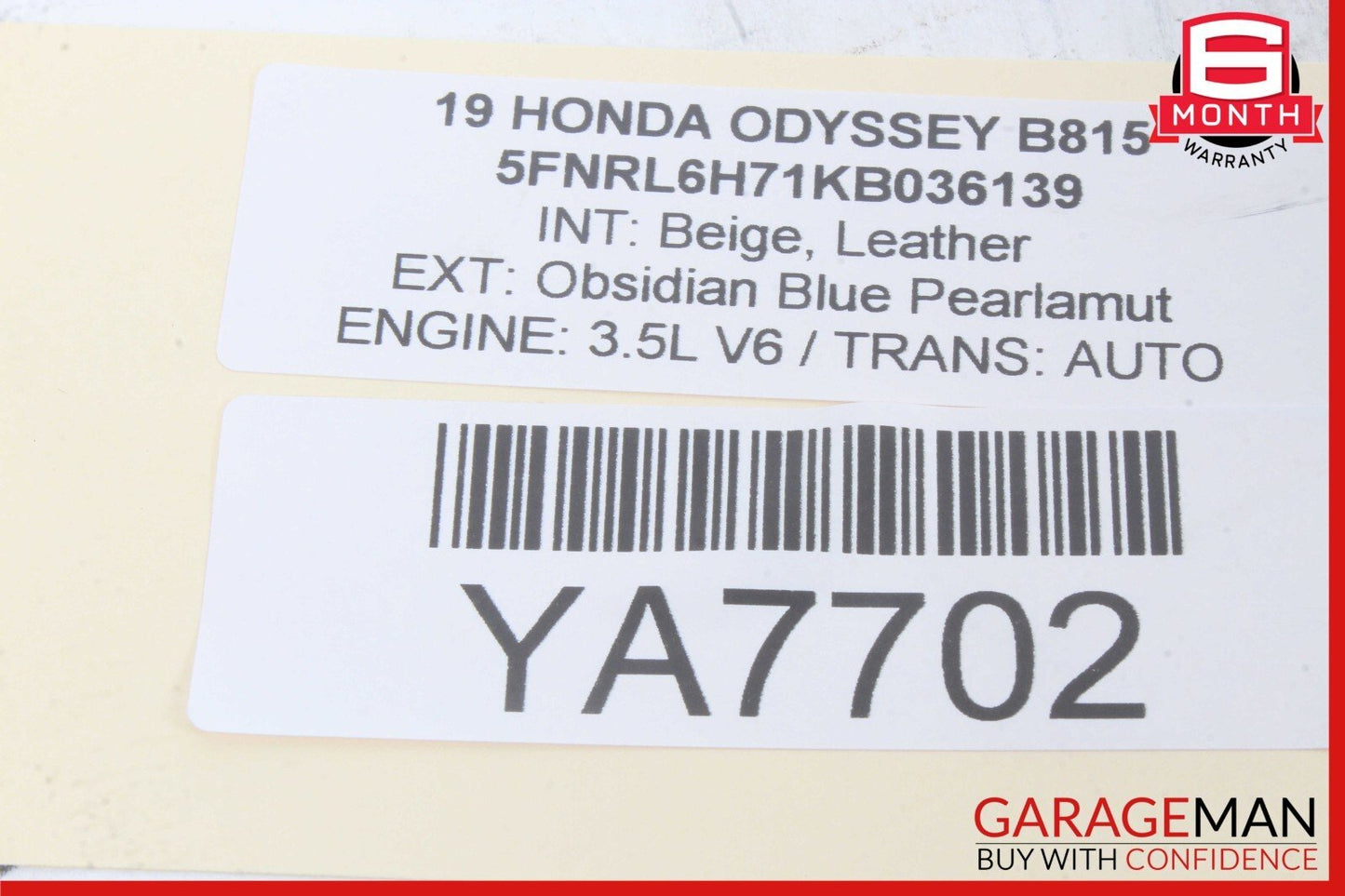 18-23 Honda Odyssey Rear Roof AC Climate Control Switch 79650-THR-A410-M1 OEM