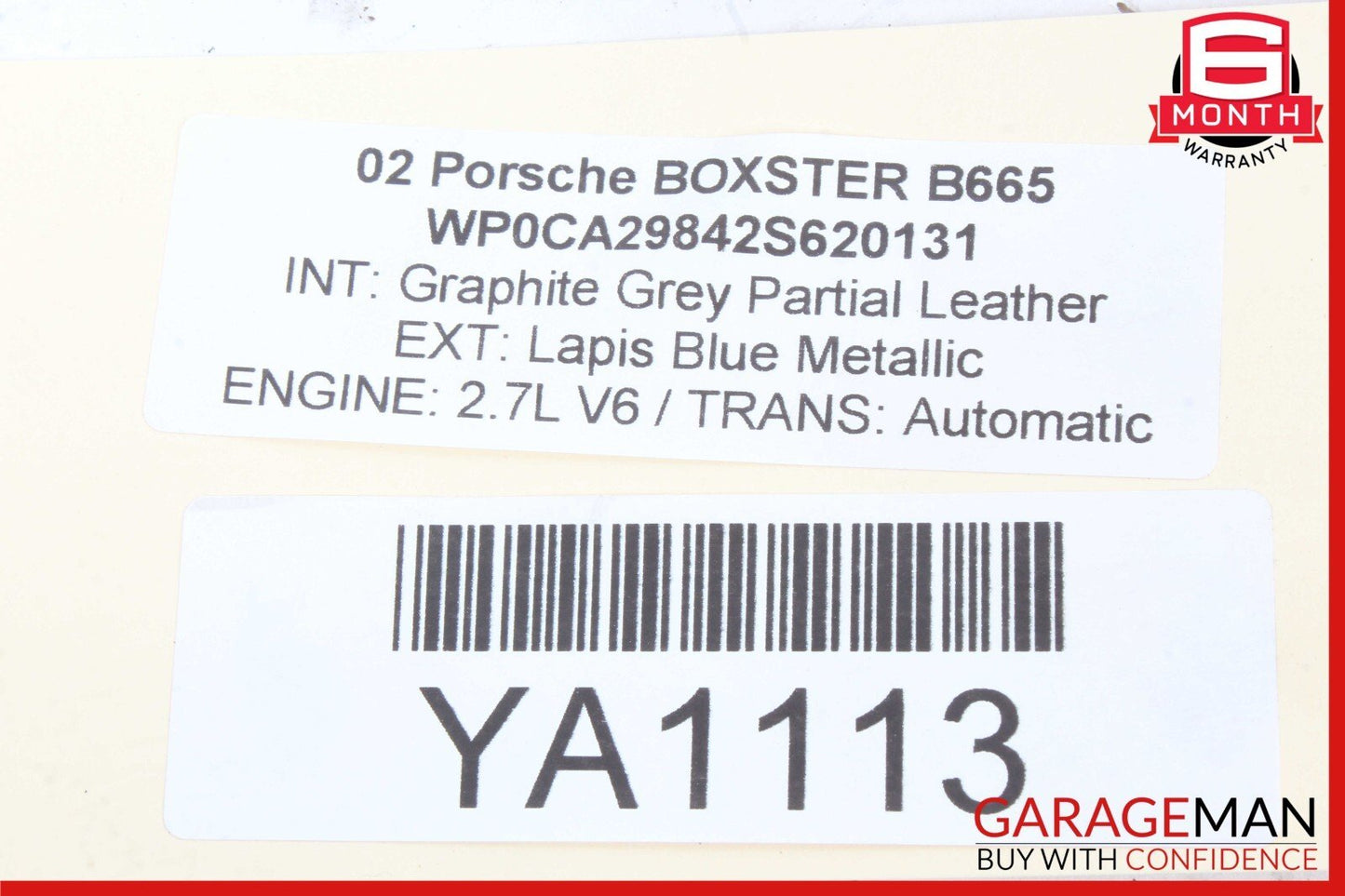 97-05 Porsche Boxster Carrera 996 Rear Left or Right Lower Control Arm Track OEM