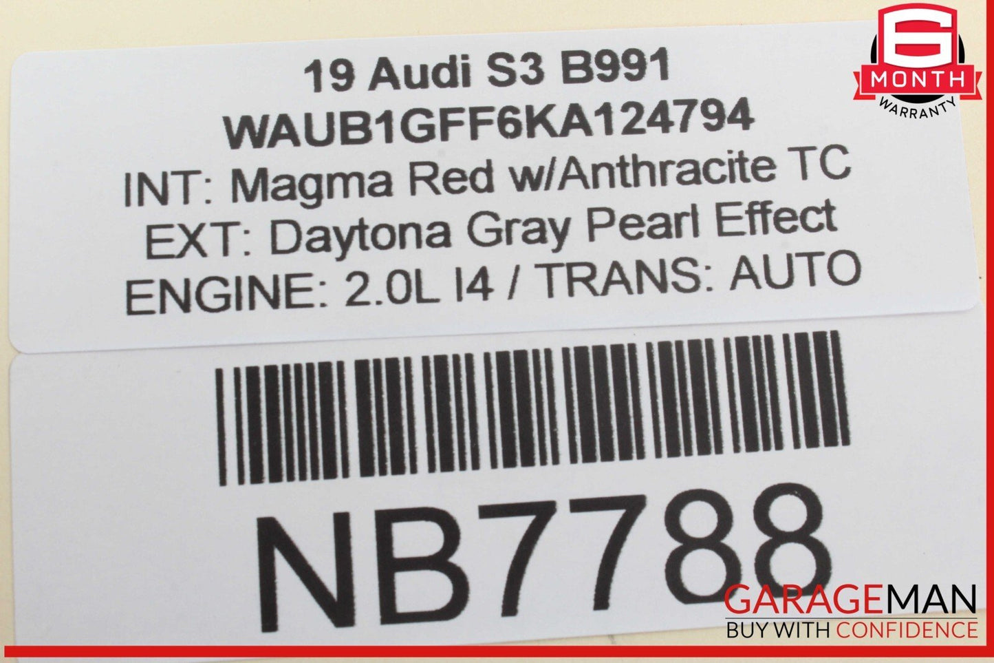 17-20 Audi S3 A3 Rear Left / Right Side Door Control Module Unit 8W1959395D OEM