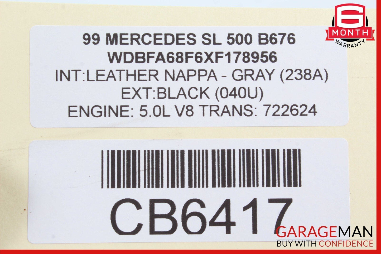 90-02 Mercedes R129 SL500 SL320 CLK430 Power Steering Gear Box Gearbox OEM