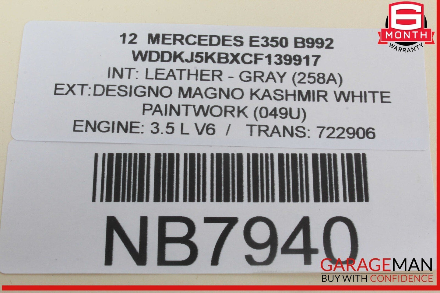10-15 Mercedes W212 E350 C300 Keyless Go Entry Control Module 1729007900 OEM