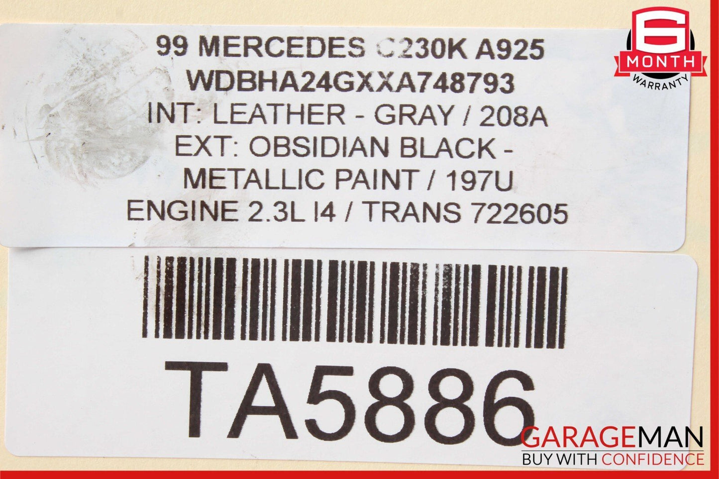 98-00 Mercedes C230 SLK230 Power Steering Pump Reservoir Assembly