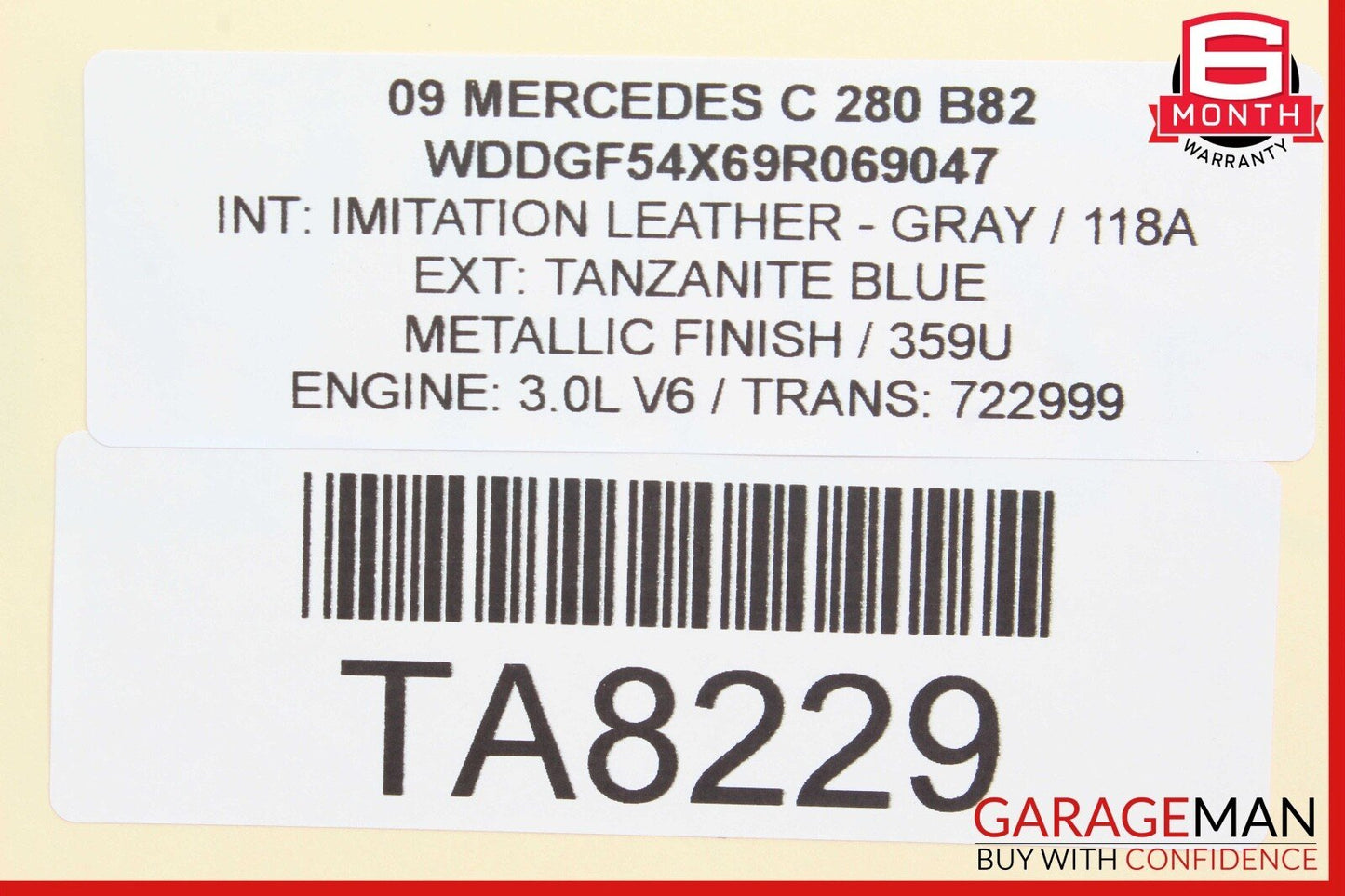 08-14 Mercedes W204 C280 Front Right Passenger Side Door Window Regulator Motor