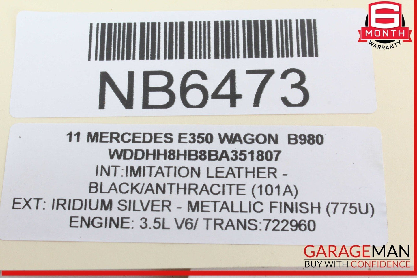 11-16 Mercedes W212 E350 Wagon Tailgate Release Handle 2127430032 OEM