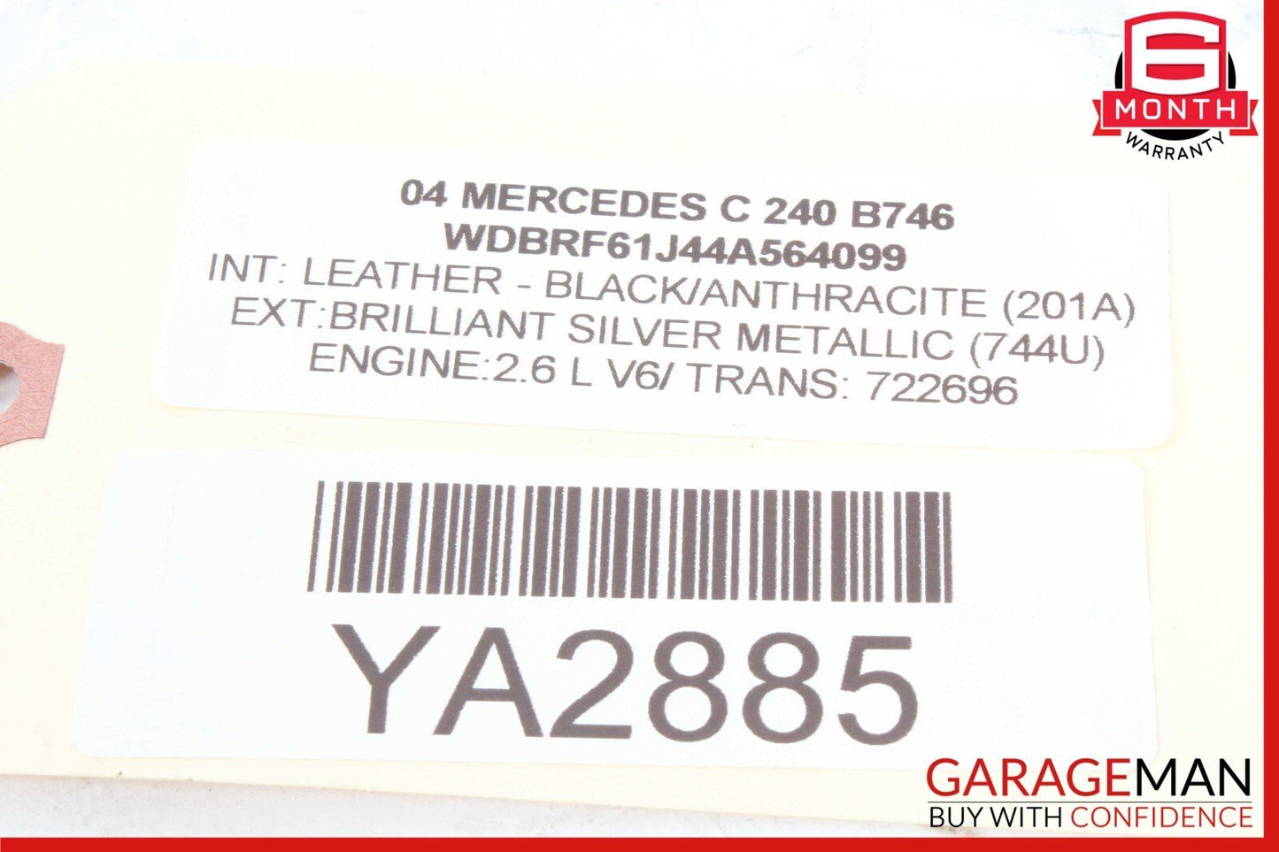 01-09 Mercedes W203 C320 C240 CLK500 Rear Right or Left Side Upper Control Arm