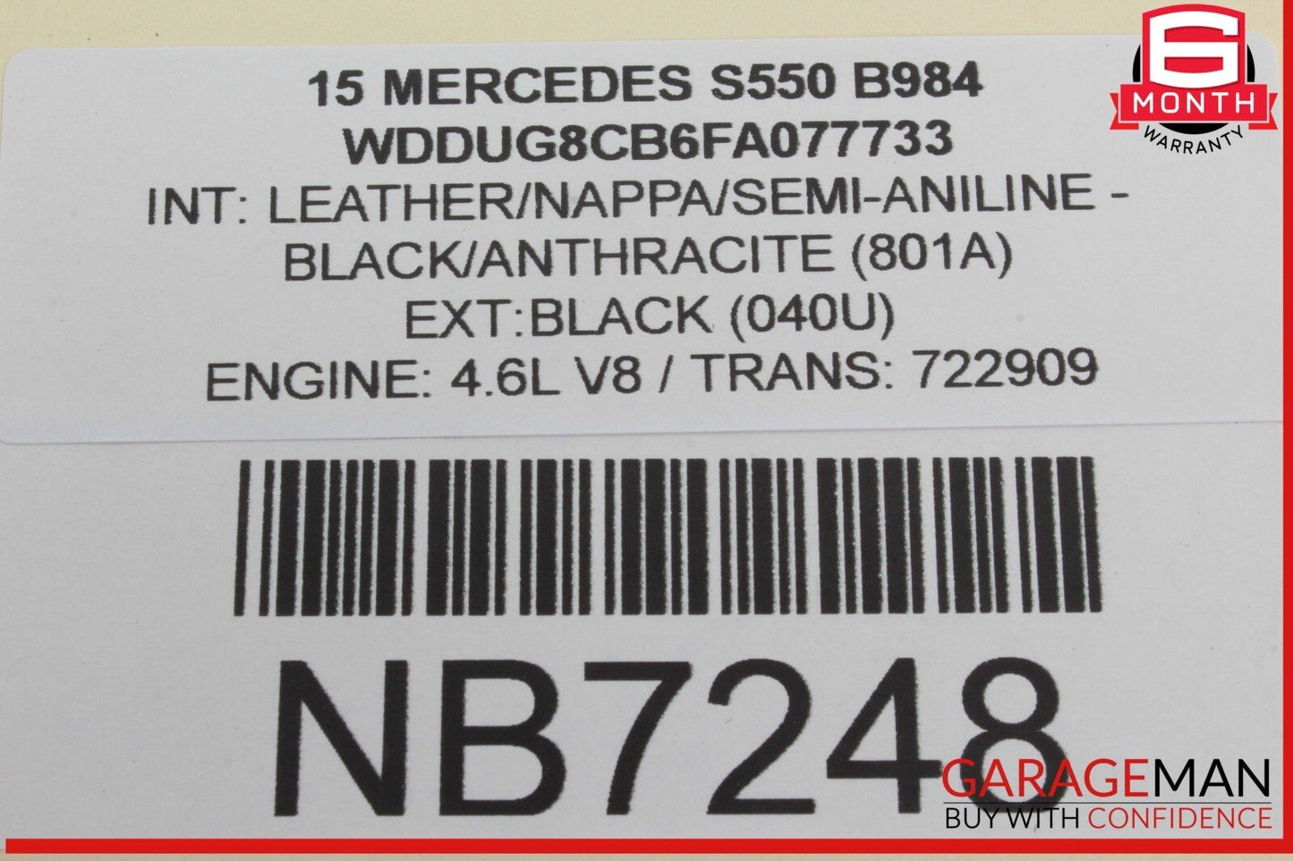 14-17 Mercedes W222 S550 Front Right Passenger Side Door Control Module OEM