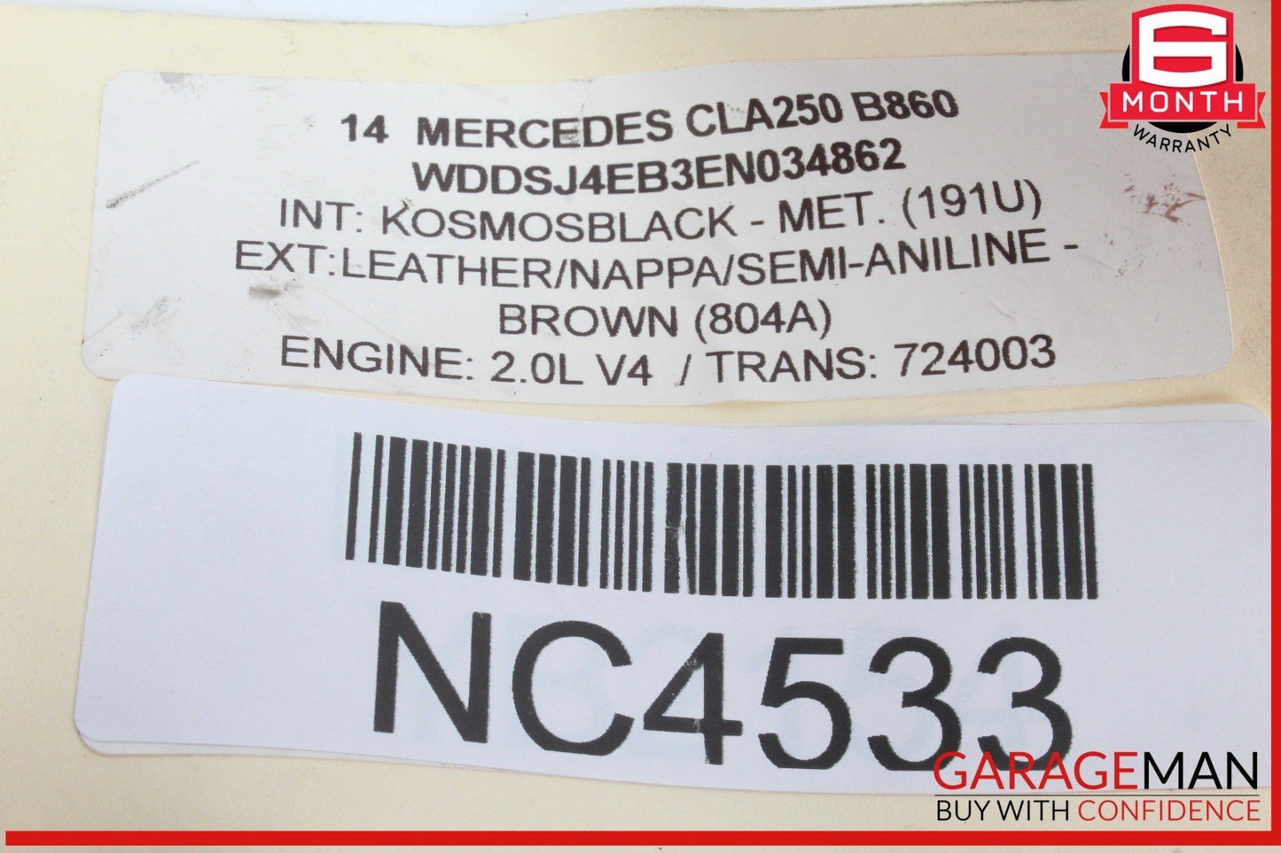 14-18 Mercedes W117 CLA250 Front Right Door Window Regulator Motor Unit OEM
