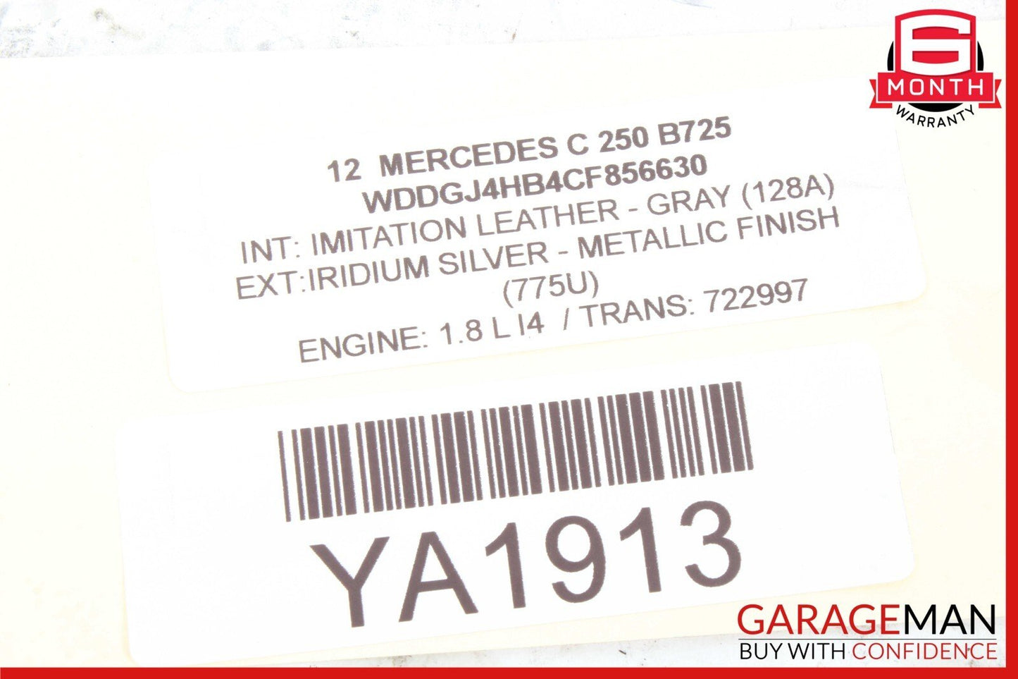 08-17 Mercedes W204 C250 C300 E350 Front Right Side Lower Control Arm OEM