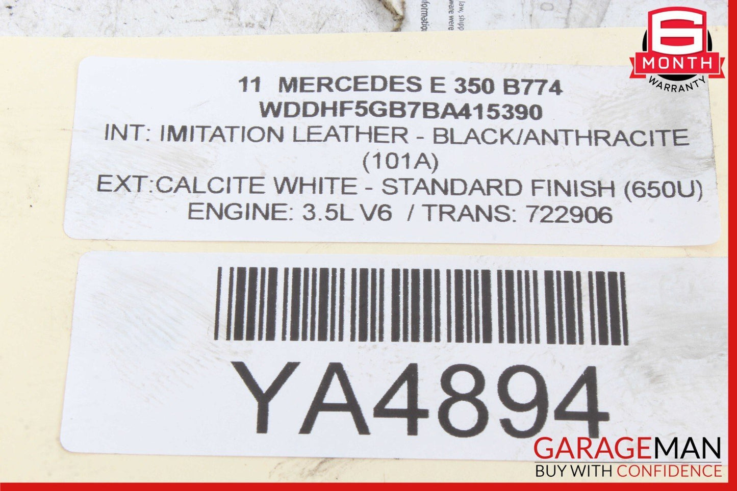 06-11 Mercedes W212 E350 SLK300 Engine Motor Brake Vacuum Pump 2722300465 OEM