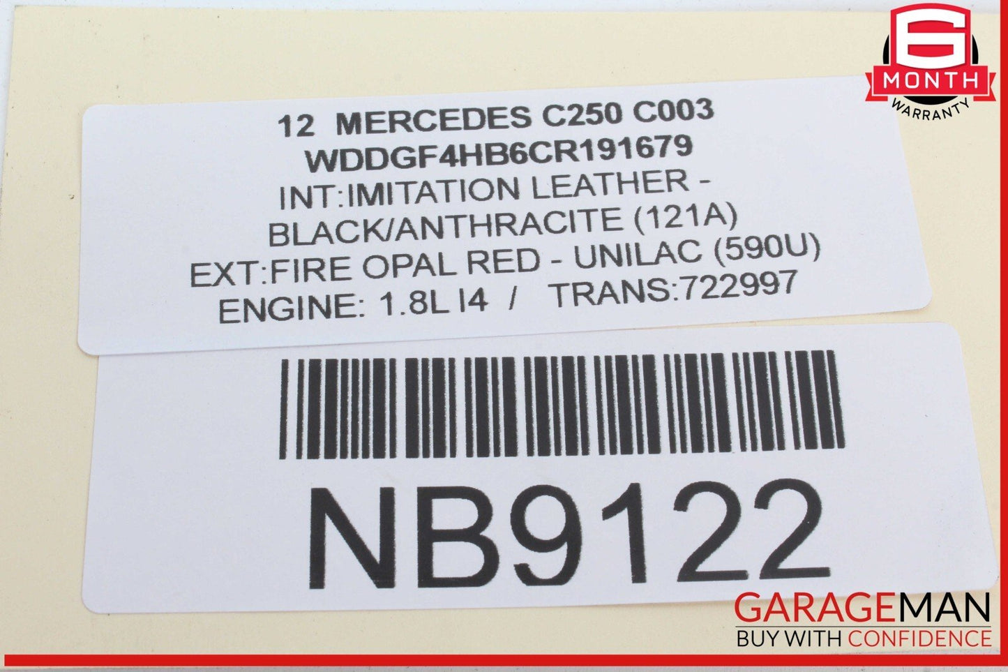 08-18 Mercedes W204 C250 Rear Right Side Door Control Module OEM