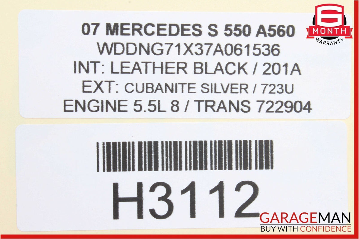07-11 Mercedes W221 S550 S63 AMG Windshield Night Vision Camera