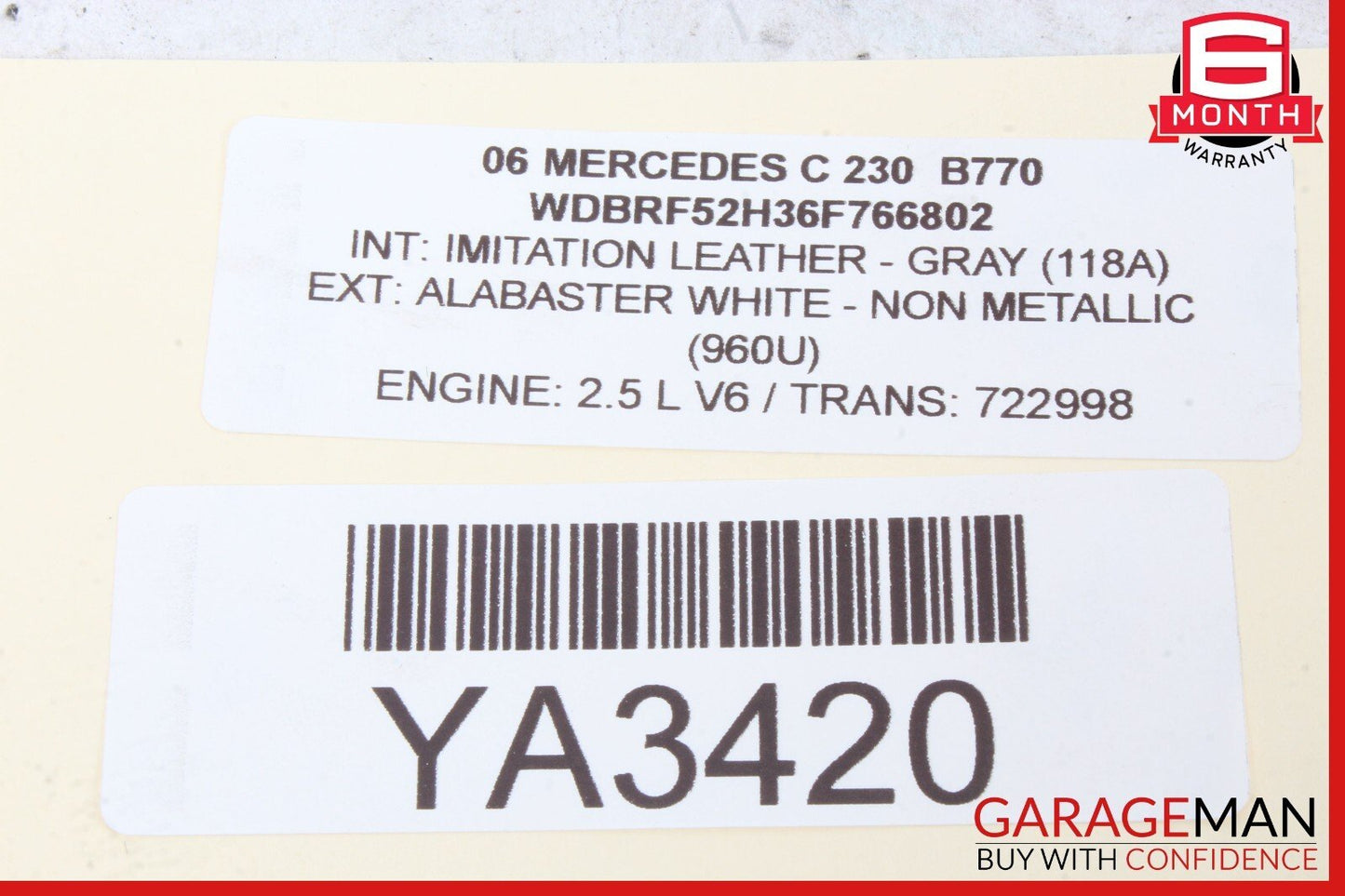01-07 Mercedes W203 C230 C240 Front Left Side Door Controller Module Unit OEM