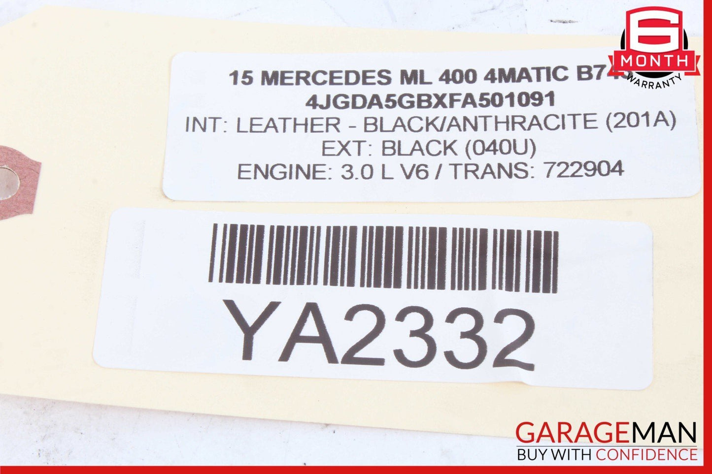 12-19 Mercedes W166 ML400 GL550 Rear Right Side Upper Lateral Control Arm OEM