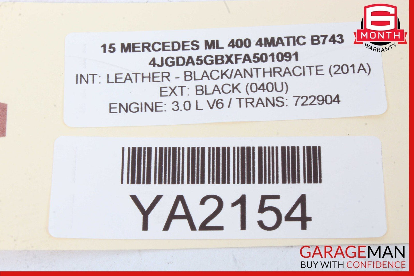 12-19 Mercedes W166 ML400 GLS550 Rear Relay Fuse Box SAM Module 1669003812 OEM