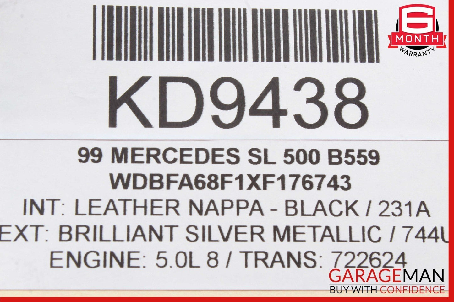 90-02 Mercedes R129 SL500 SL600 Central Locking Switch Control Button OEM