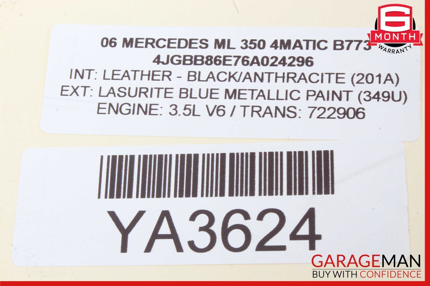 06-12 Mercedes W164 ML350 GL450 Center Console Hazard Control Switch Panel