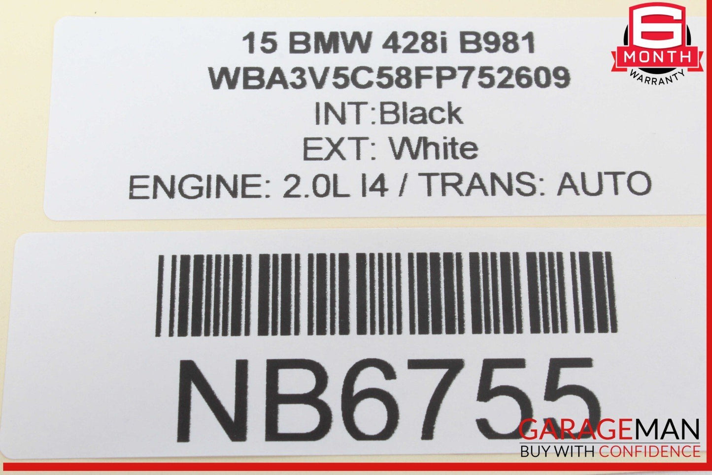 14-16 BMW 428i 435i Rear Electronic Body Fuse Control Module 9362395 OEM