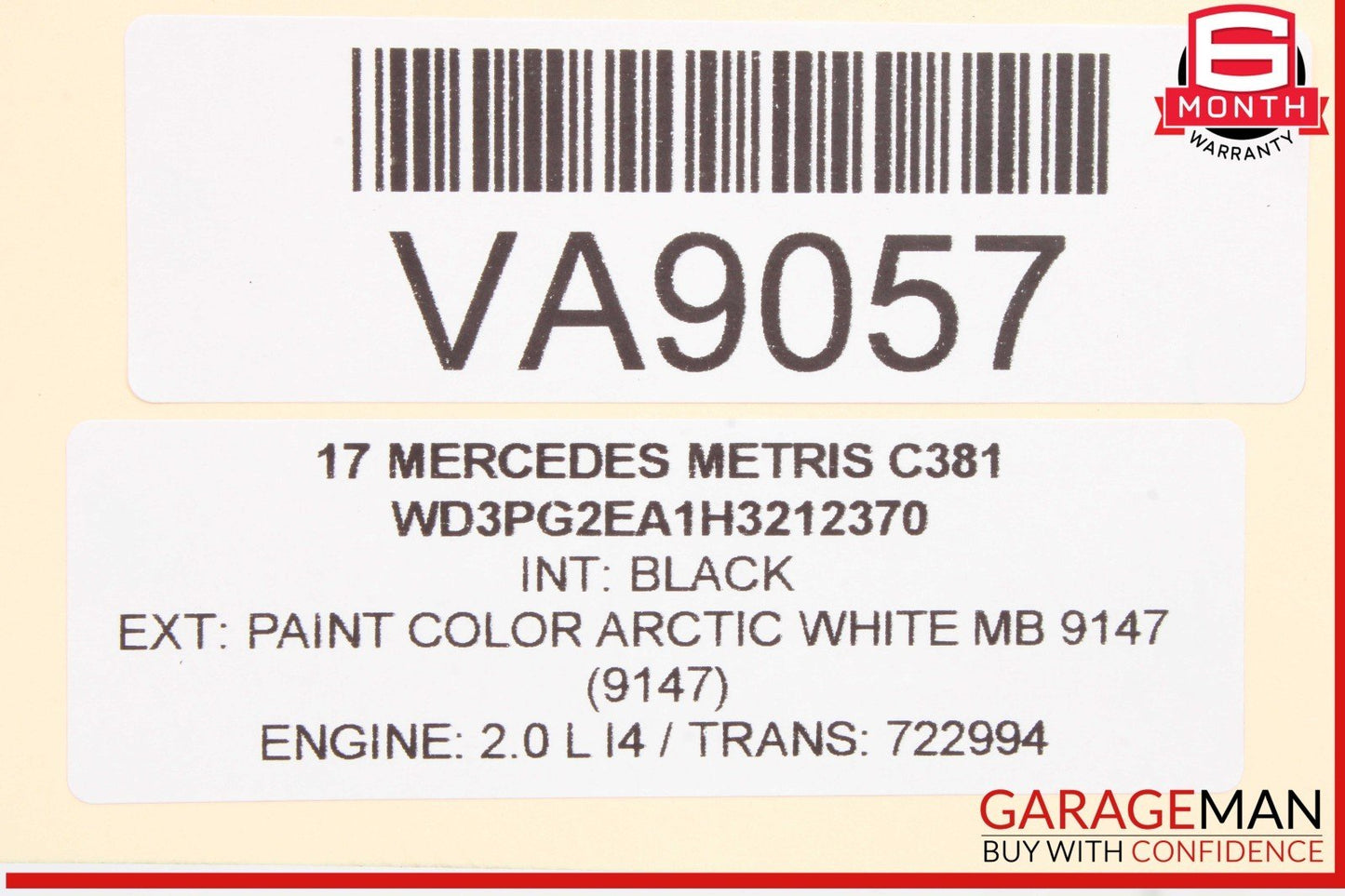 16-23 Mercedes W447 Metris Coolant Radiator Overflow Expansion Tank OEM