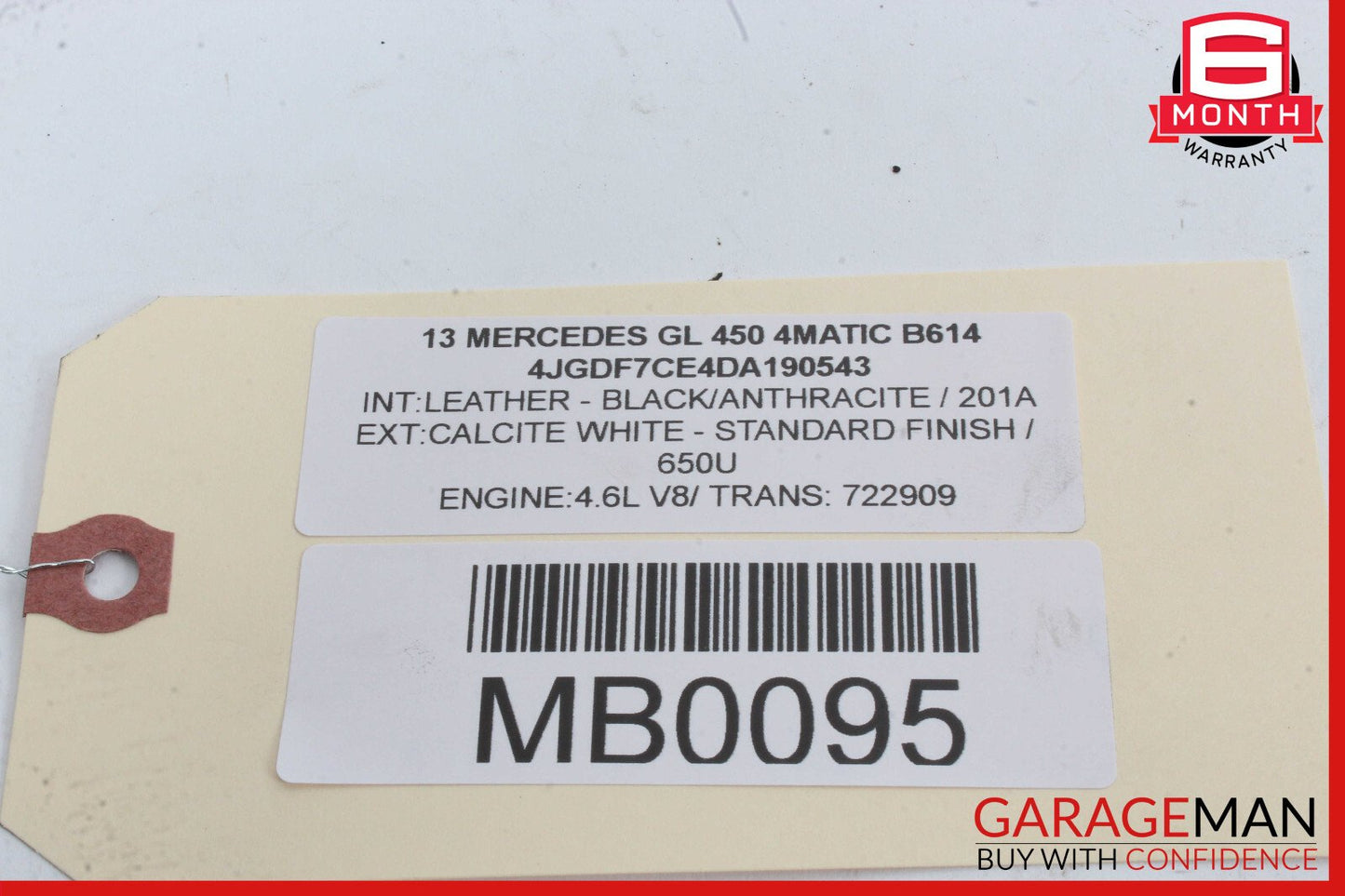 11-20 Mercedes X166 GL450 CLS550 SL550 Right Side Air Intake Hose Duct Pipe OEM