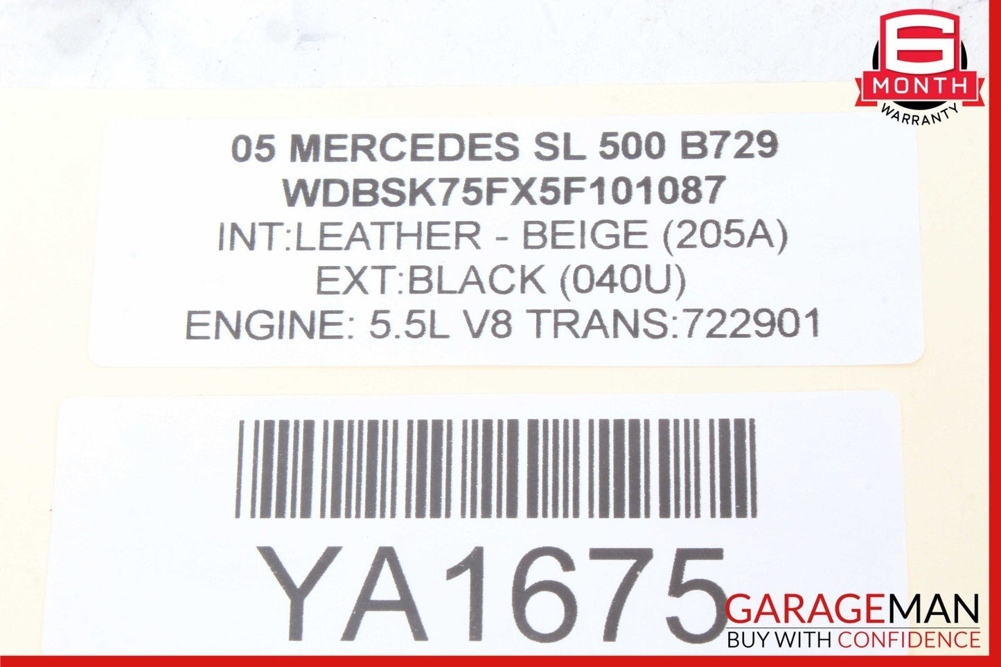 03-06 Mercedes R230 SL500 SL55 AMG Oxygen O2 Sensor Lambda Set of 4 Pc