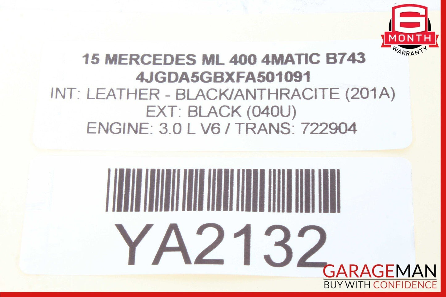 12-19 Mercedes W166 ML400 GL450 GLS550 Center Console Bezel Trim Black OEM