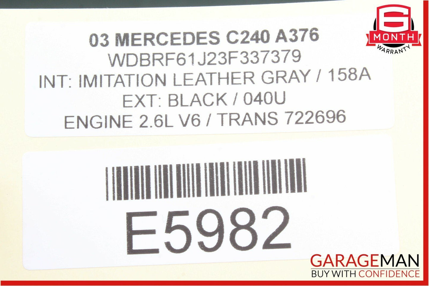 01-07 Mercedes W203 C320 C240 Front Right Side Seat Adjustment Control Switch